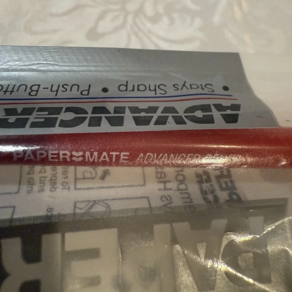 New In Package, Red 0.7mm Paper Mate Cassette Advancer Pencil  VTG 1984 Read